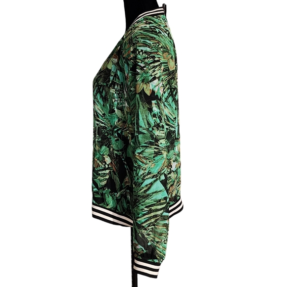 Nwot Juicy Couture Chiffon Bomber Jacket, Jungle Print, size XL - Picture 5 of 10